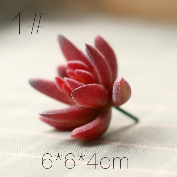 Red artificial succulent pick