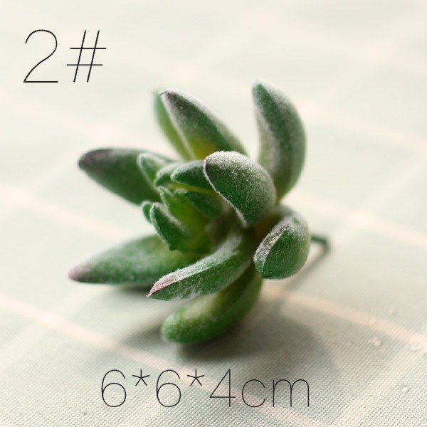 Mini artificial succulent pick style 2 green