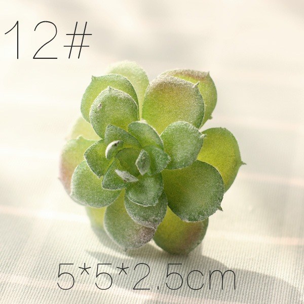 Mini artificial succulent pick style 12 green